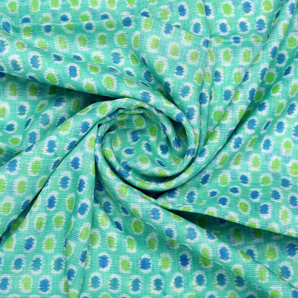 Gorgeous Kota Doria Digital Print Fabric Materials for Making Classy Outfits - Image 3