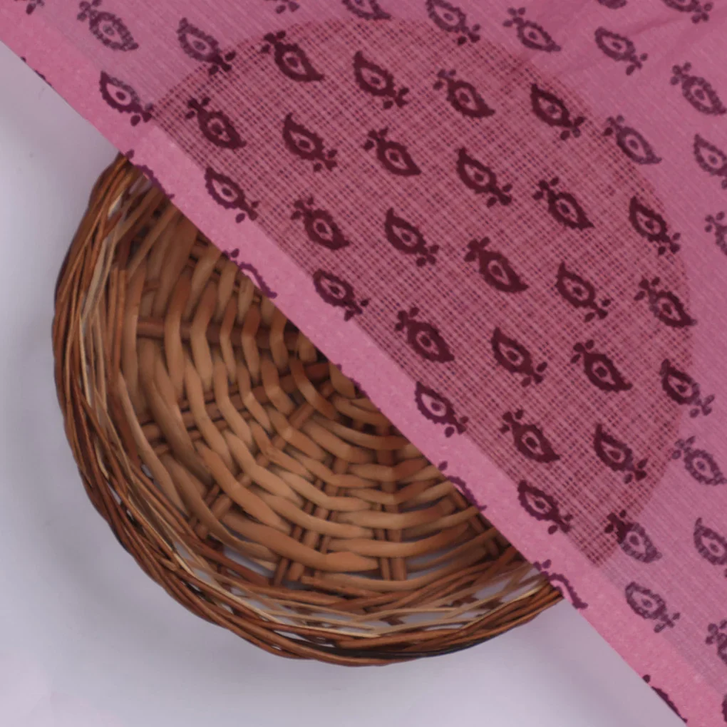 Gorgeous Kota Doria Digital Print Fabric with Damask Motif Butti - Image 2