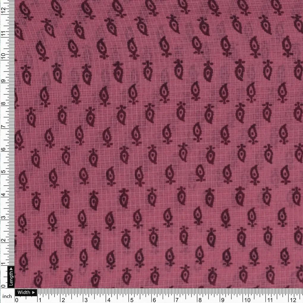 Gorgeous Kota Doria Digital Print Fabric with Damask Motif Butti - Image 4