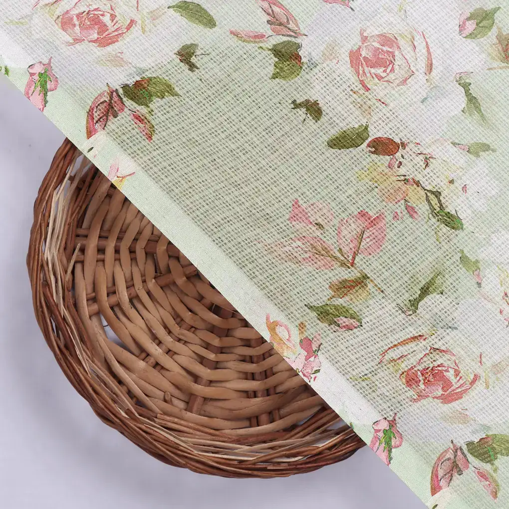 Gorgeous Kota Doria Floral Fabric Material for Making Classy Outfits - Image 2