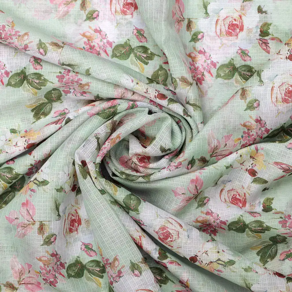 Gorgeous Kota Doria Floral Fabric Material for Making Classy Outfits - Image 3