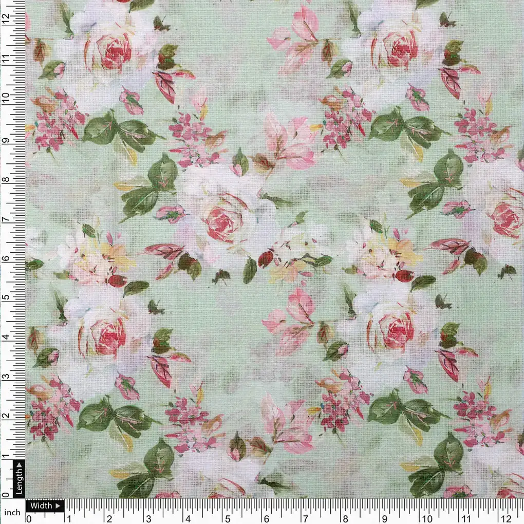 Gorgeous Kota Doria Floral Fabric Material for Making Classy Outfits - Image 4