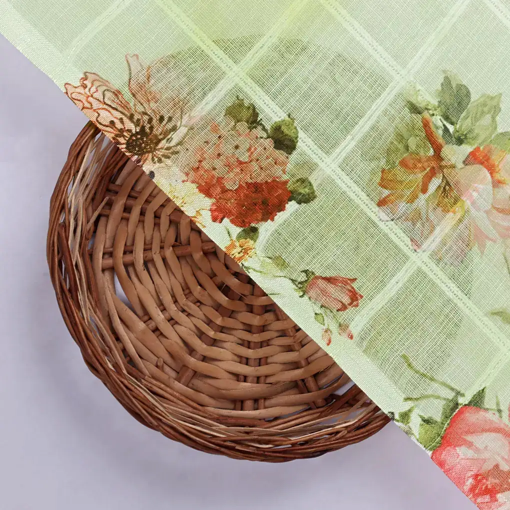 Gorgeous Linen Floral Printed Fabric Material - Image 2