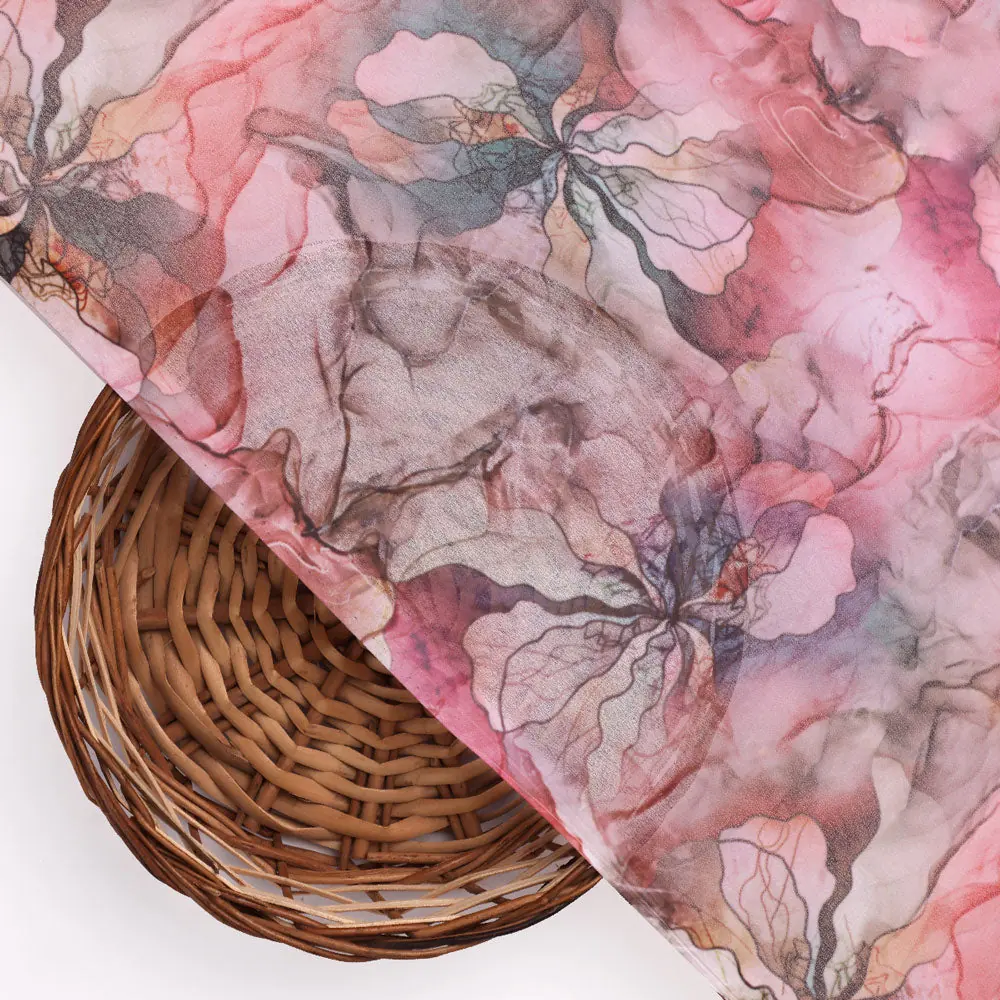 Gorgeous multicolor damask digital printed fabric from FAB VOGUE Studio - Image 3