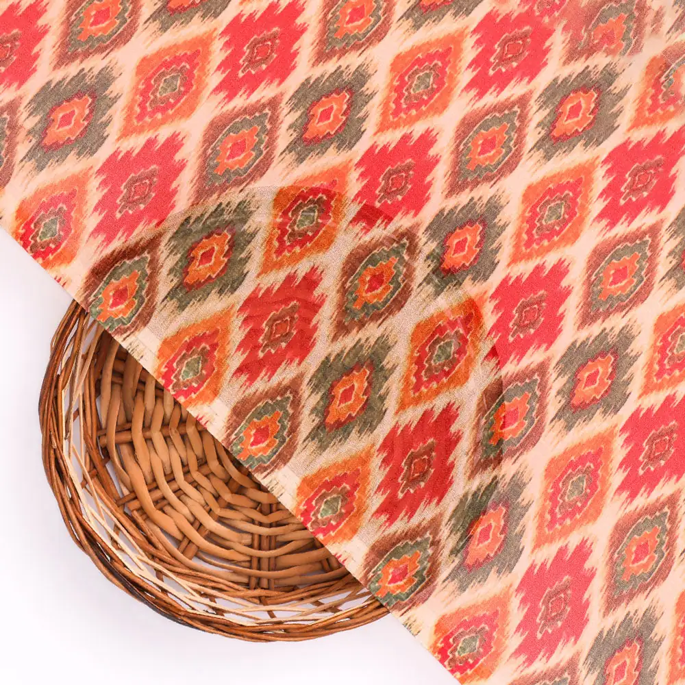 Gorgeous multicolor digital printed fabric for stylish clothing - Image 3