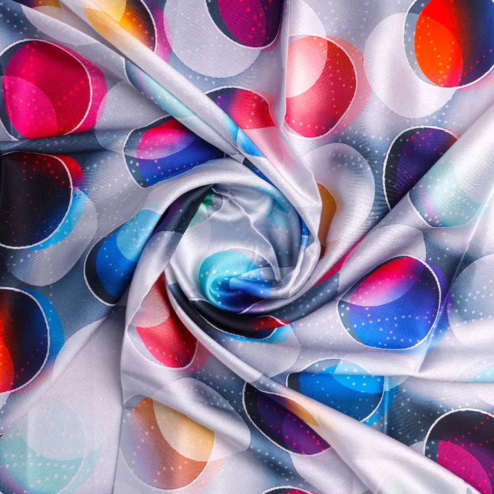 Gorgeous multicolor geometric digital printed fabric from FAB VOGUE Studio - Image 2