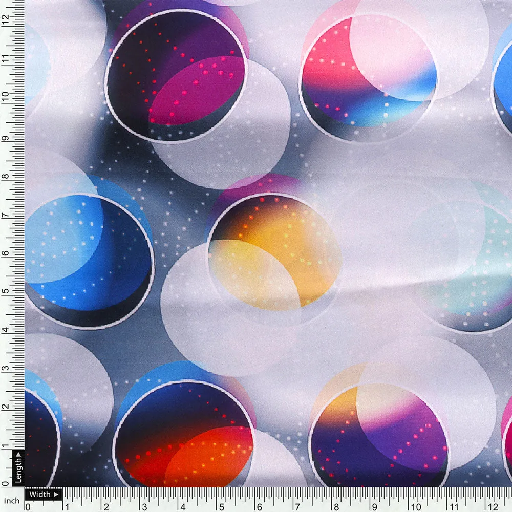 Gorgeous multicolor geometric digital printed fabric from FAB VOGUE Studio - Image 4