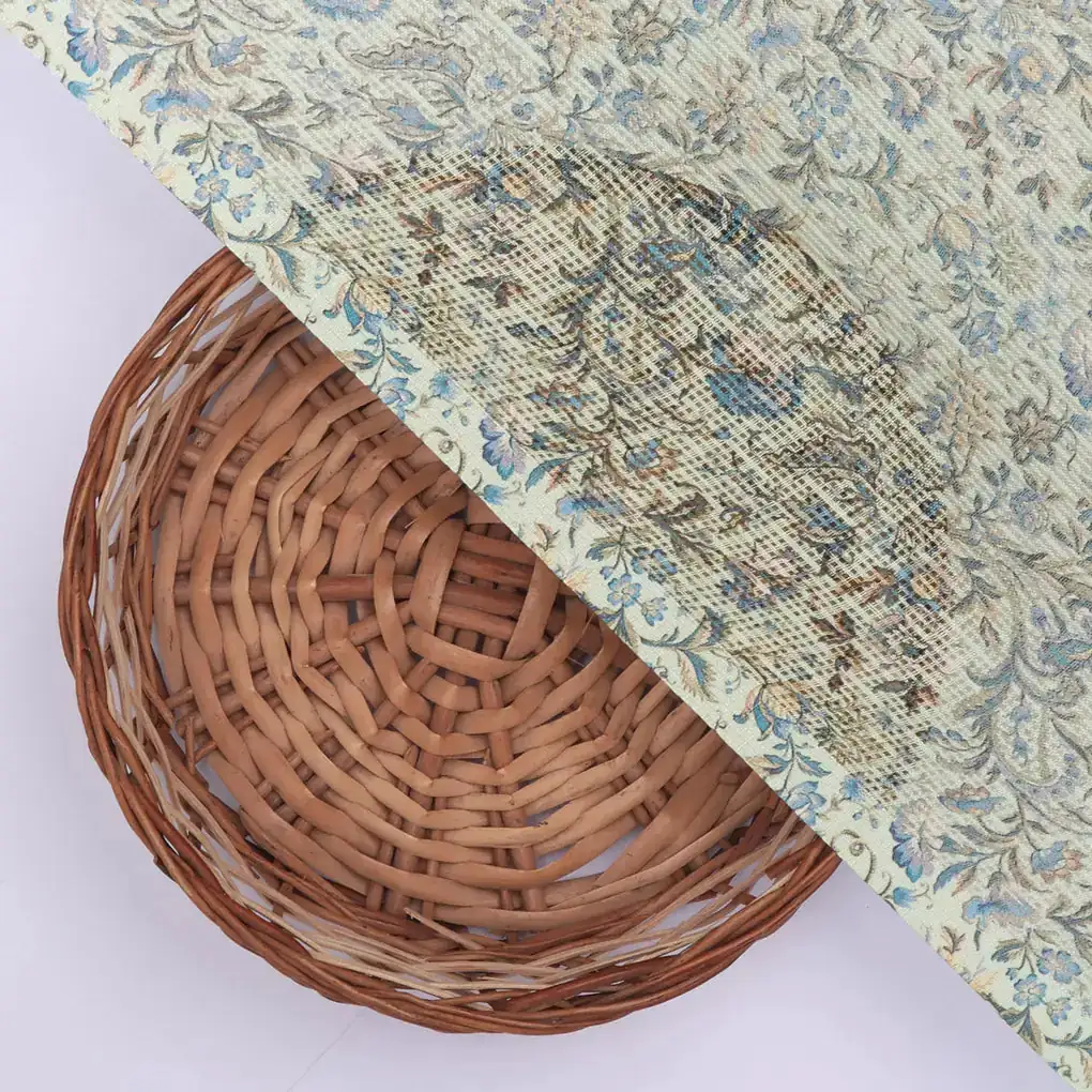 Gorgeous Purple Kota Doria Digital Printed Fabric with Decorative Floral Design - Image 2