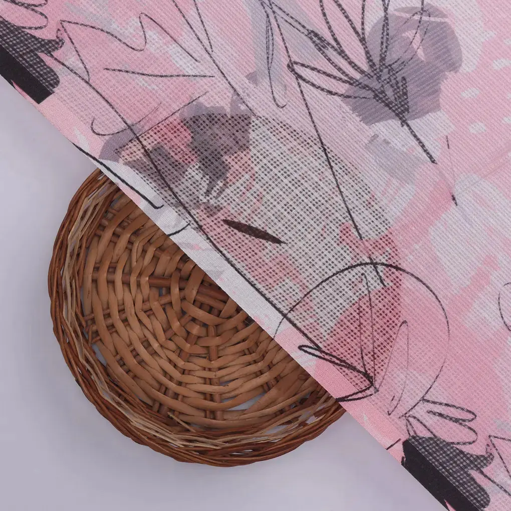 Gorgeous Quirky Printed Kota Doria Digital Fabric Material - Image 2
