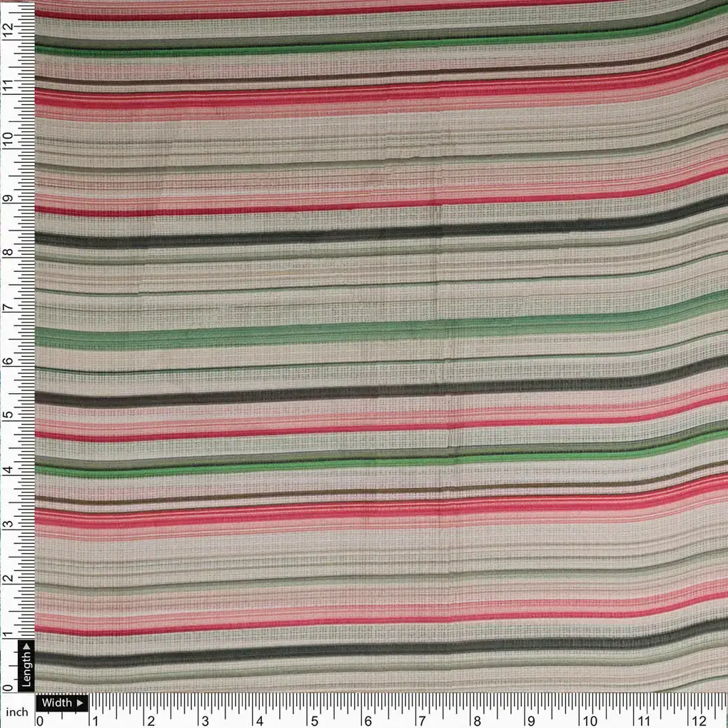 Gorgeous Strips Kota Doria Digital Printed Fabric Material - Image 4
