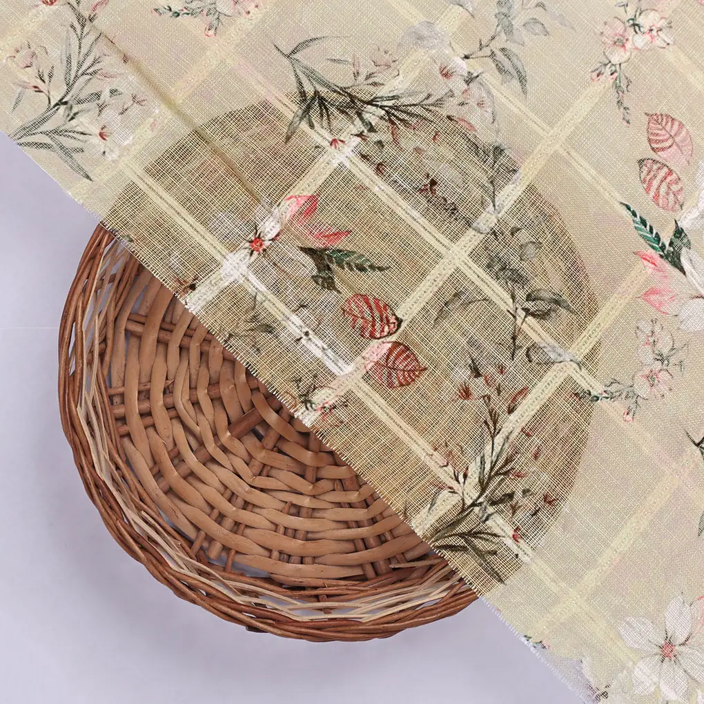Gorgeous Velly Linen Fabric with Stunning Floral and Leaves Design - Image 2