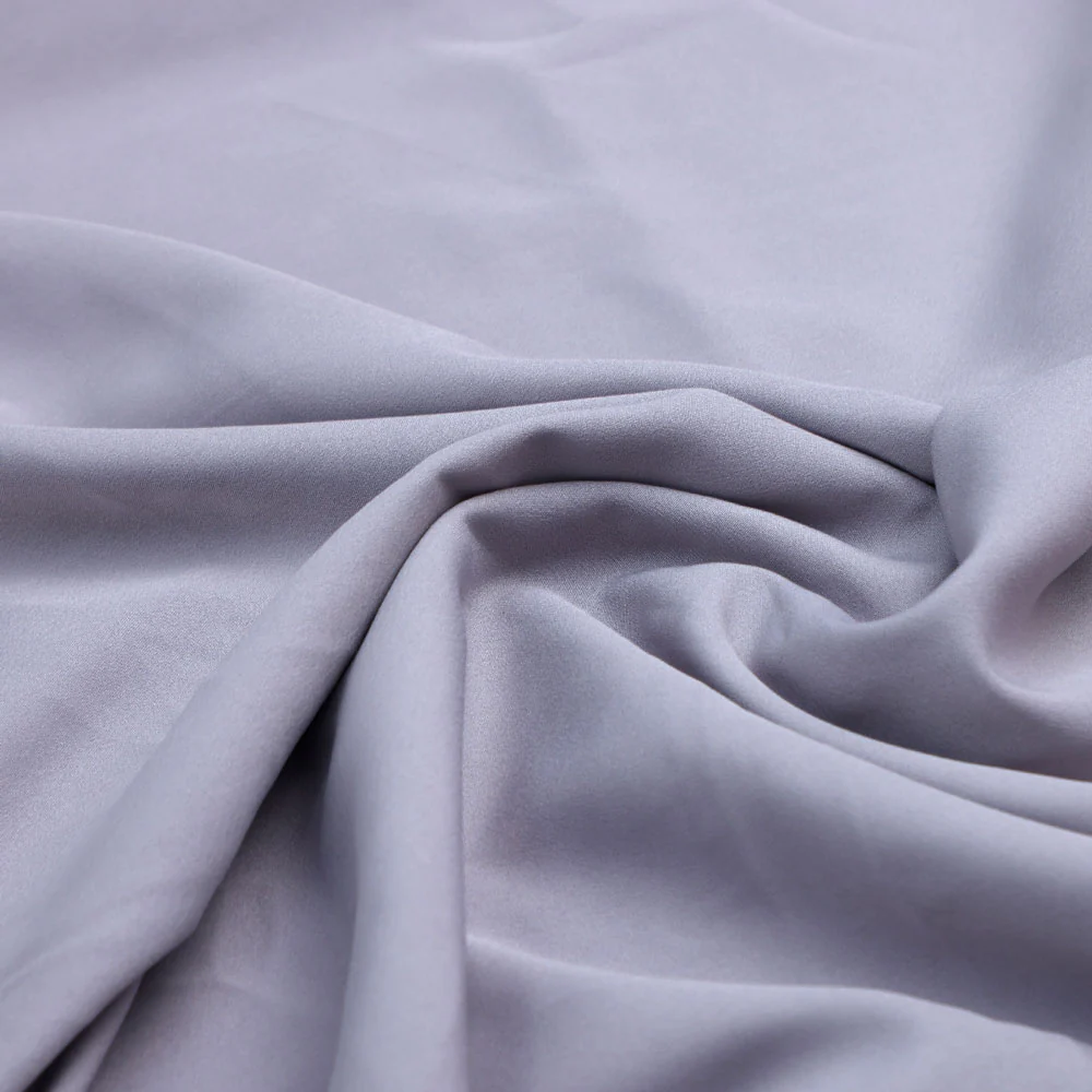 Gray Plain American Crepe Solid Fabric - Image 3
