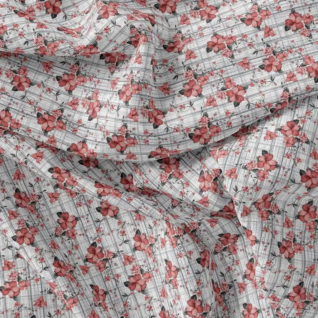 Gray Strips Weightless Printed Fabric - Image 4