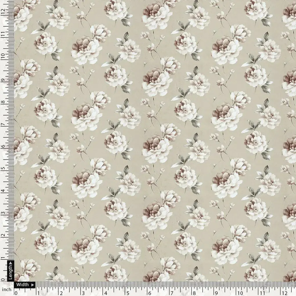 Greek Camelia Roses Digital Printed Fabric - Image 4