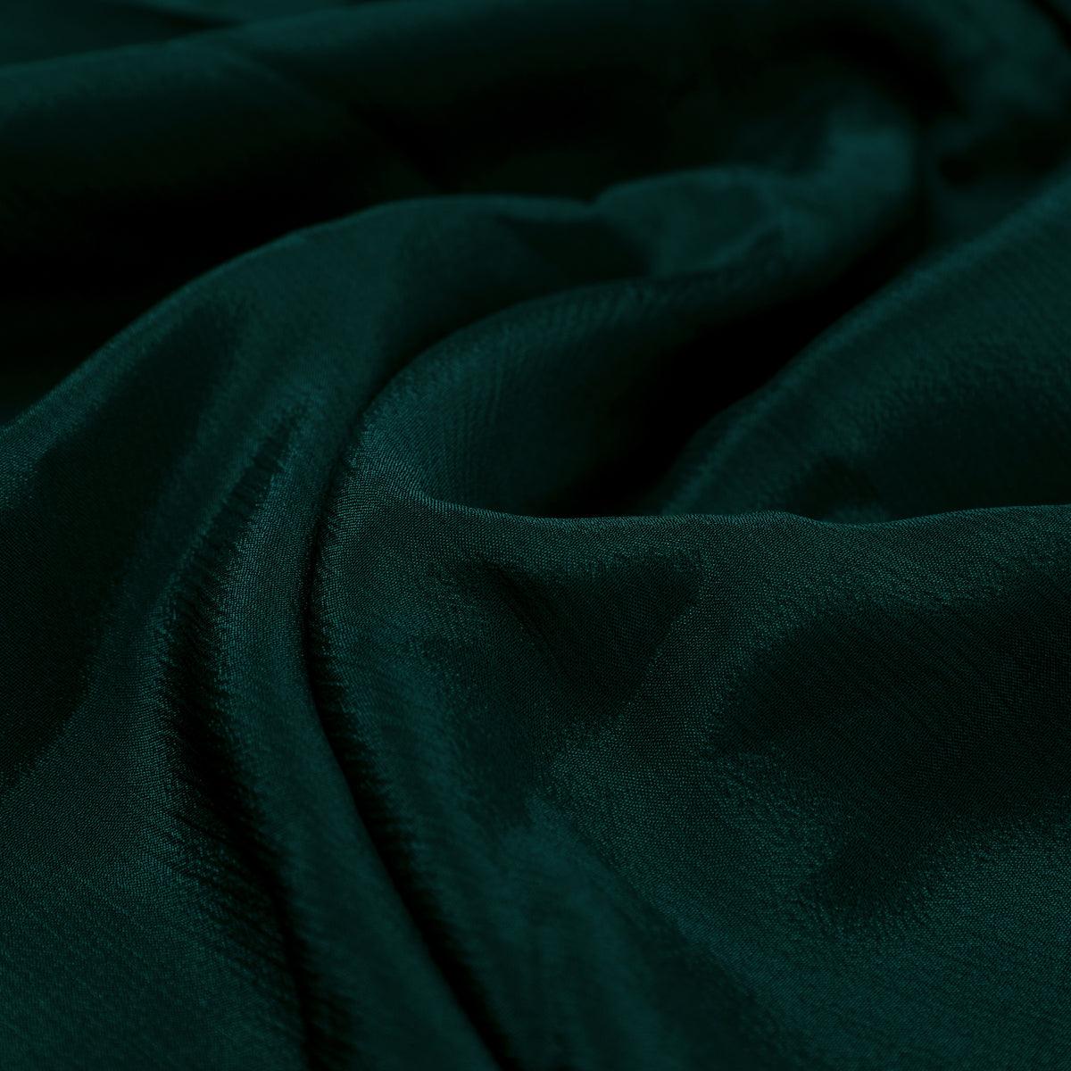 Green Colour Pure Chinon Plain Dyed Fabric - Image 3