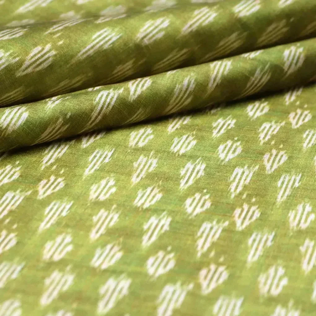 Green Dabu Digital Printed Fabrics - Image 3