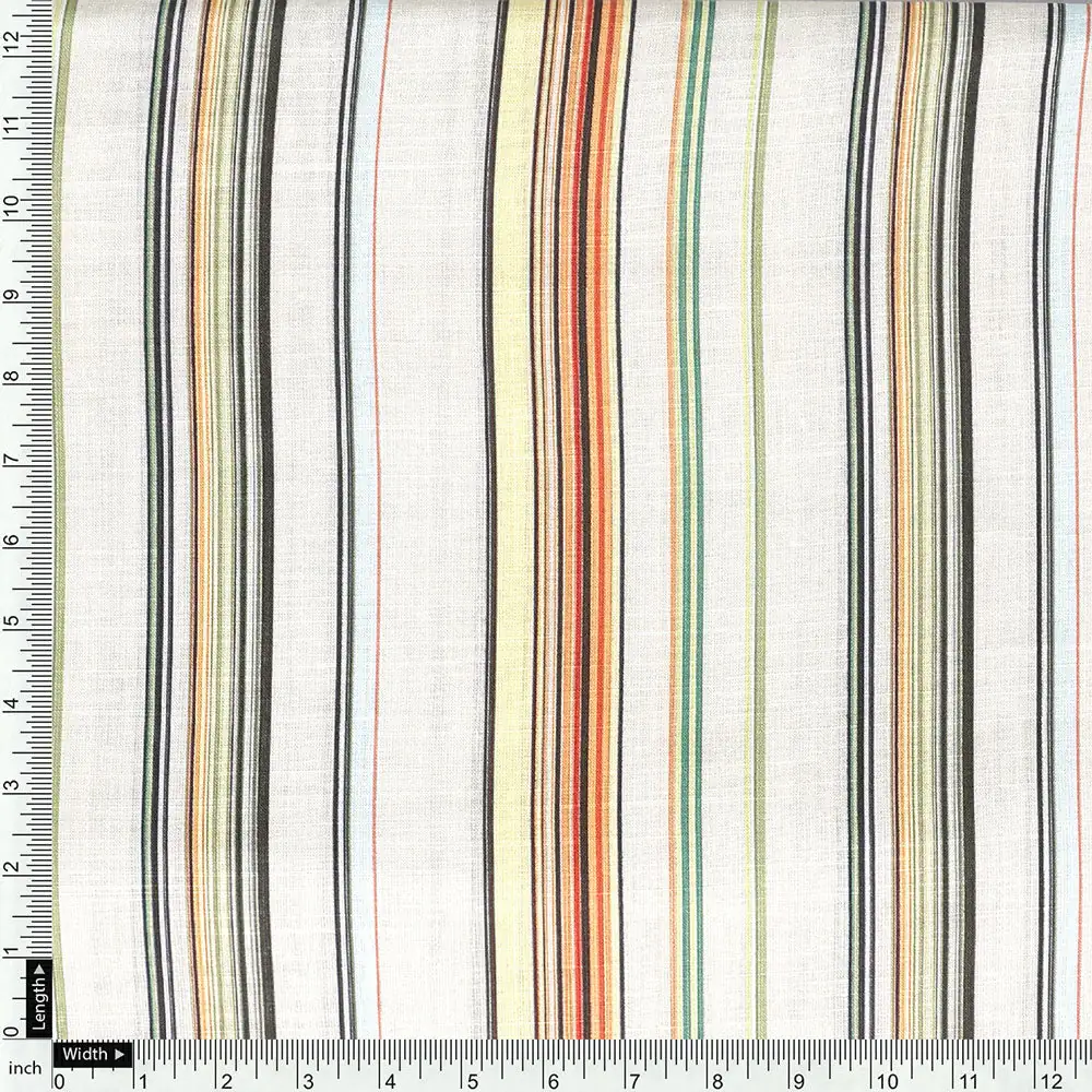 Green Linen Printed Unstitched Fabric Set (5 Meter Set) - Image 6