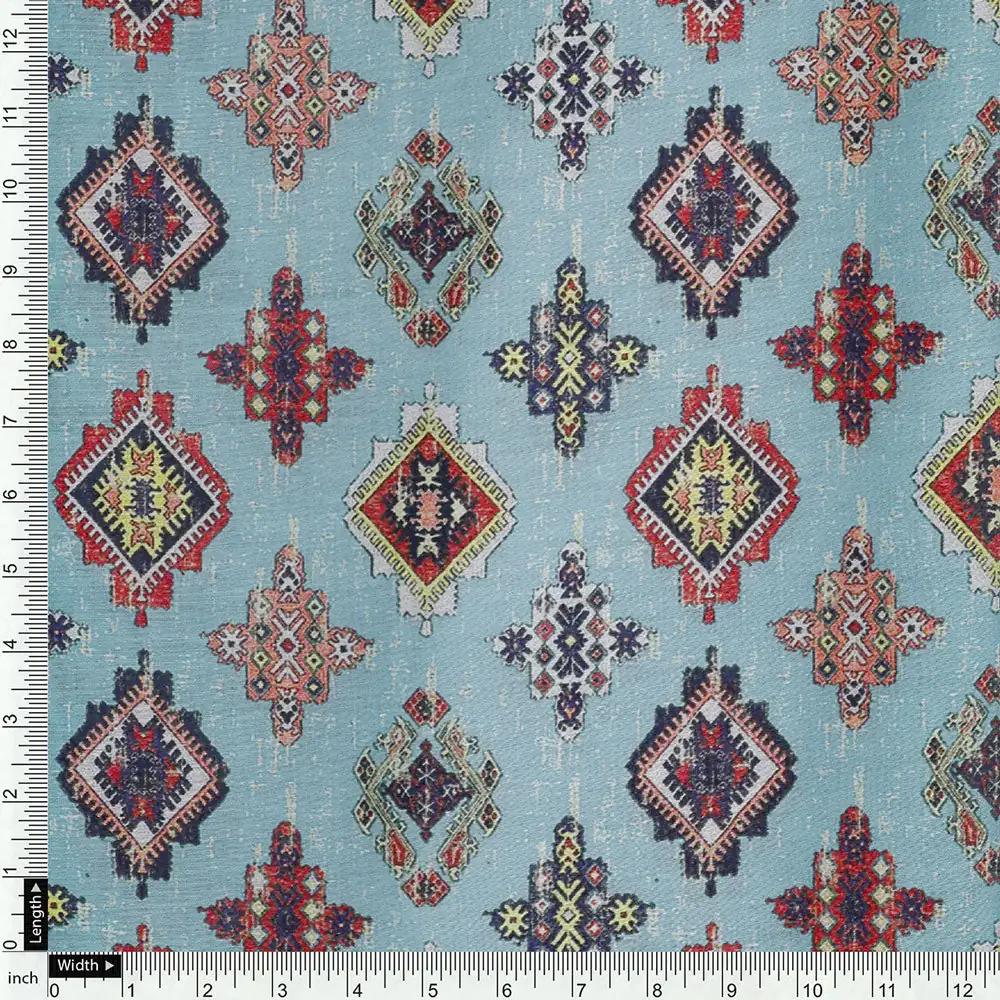Green Mul Cotton Printed Unstitched Fabric Set (5 Meter Set) - Image 5