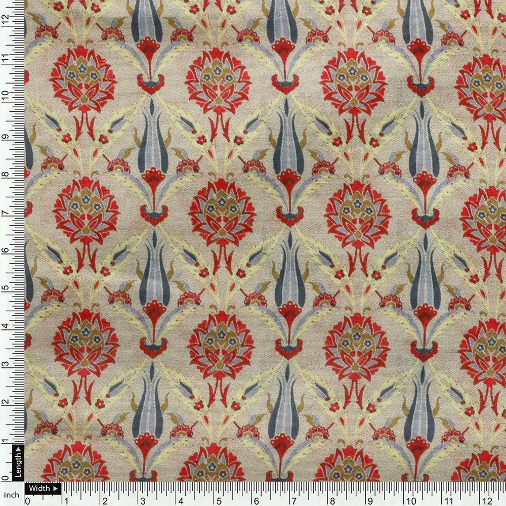 Green Muslin Printed Unstitched Fabric Set (5 Meter Set) - Image 5