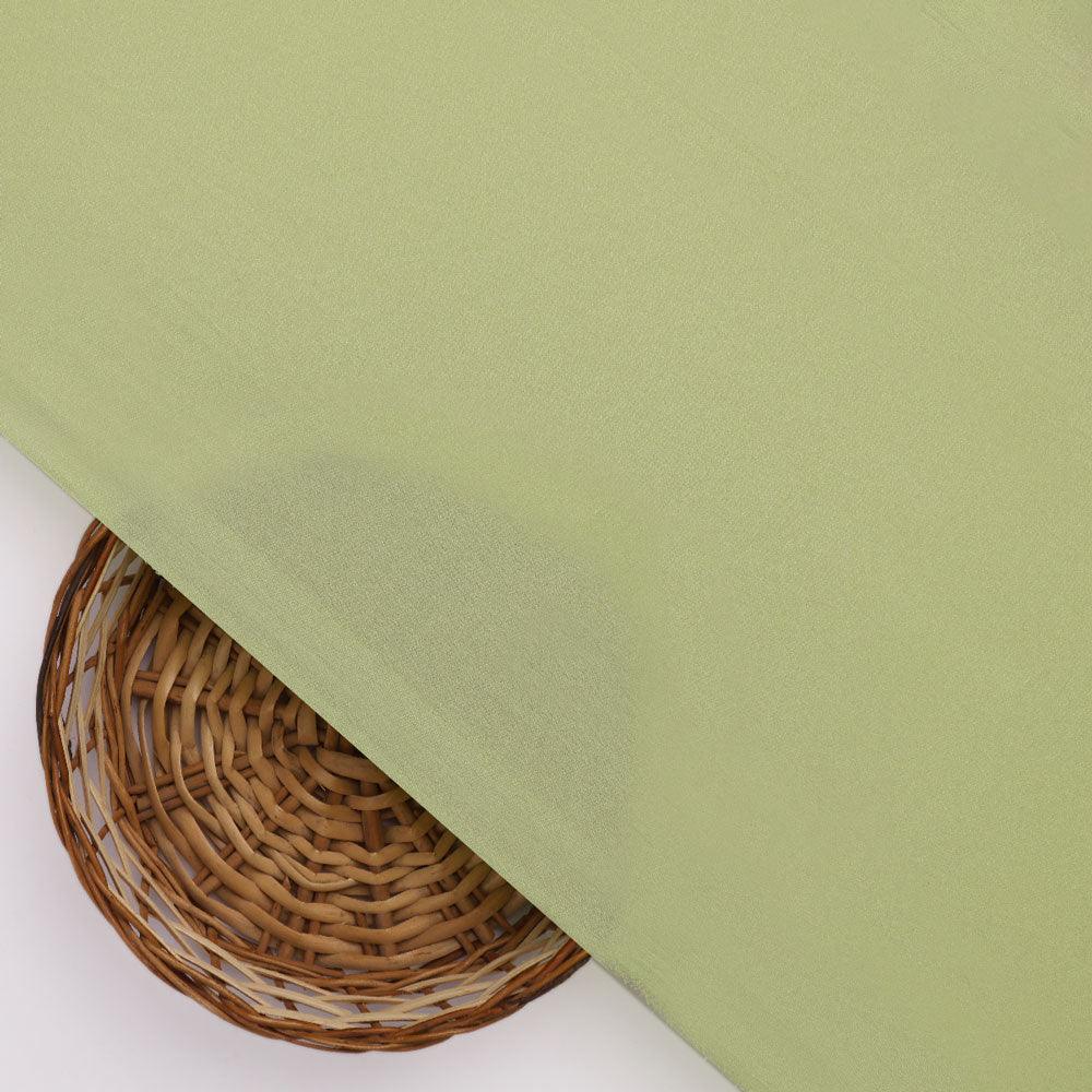 Green Plain American Crepe Solid Fabric - Image 2