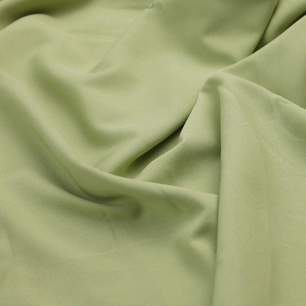 Green Plain American Crepe Solid Fabric - Image 3