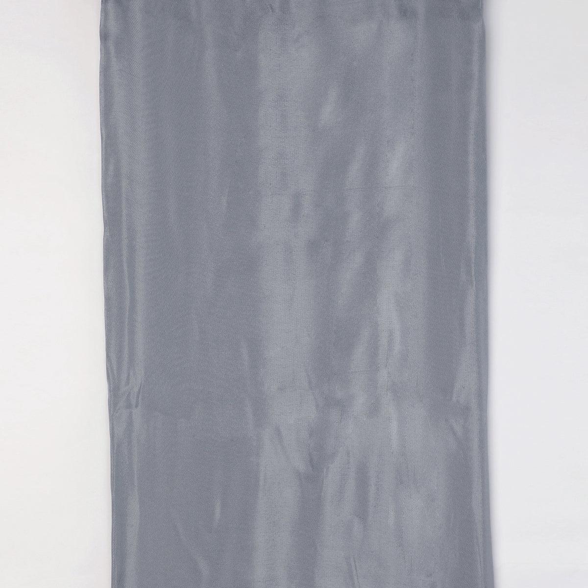 Grey Colour Upada Silk Plain Dyed Fabric - Image 4