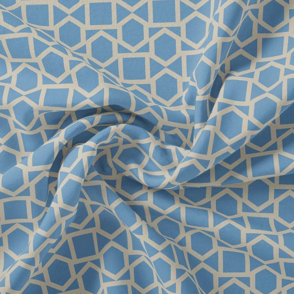 Harlequin Square And Hexagon Digital Printed Fabric - Image 3