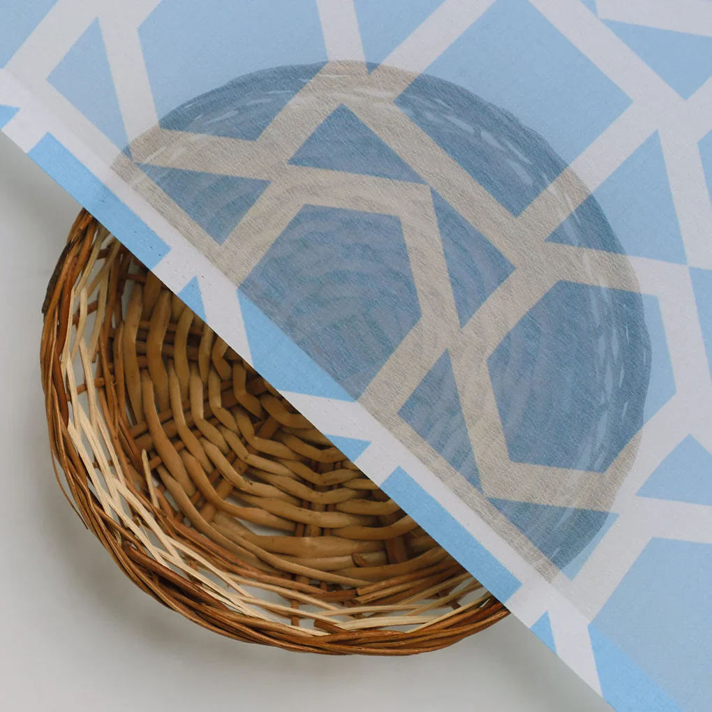 Harlequin Square And Hexagon Digital Printed Fabric - Weightless - Image 3