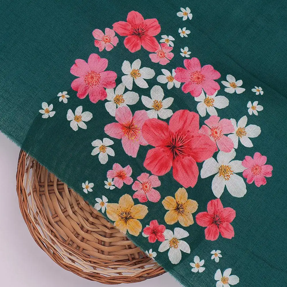Hawaiian Tiny Colourful Chintz Digital Printed Fabric - Pure Cotton - Image 2