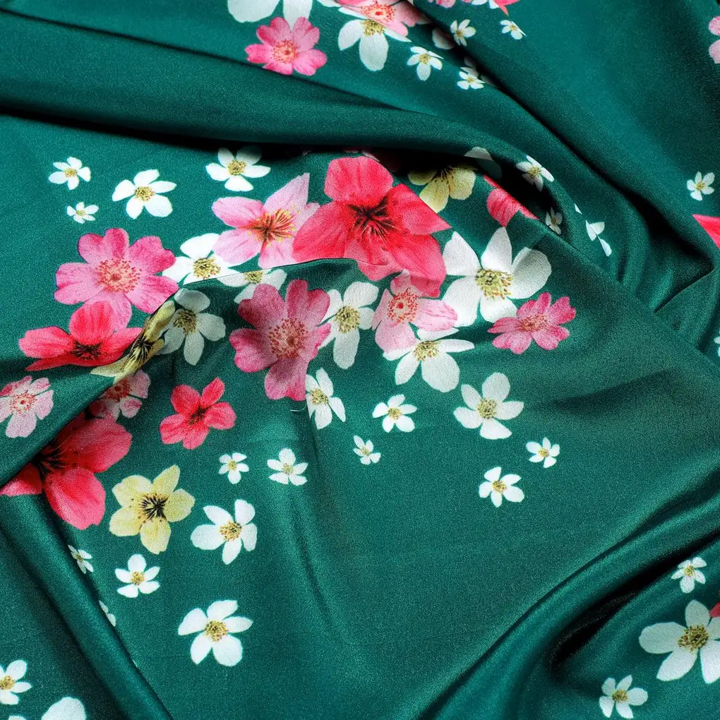 Hawaiian Tiny Colourful Chintz Digital Printed Fabric - Crepe - Image 3