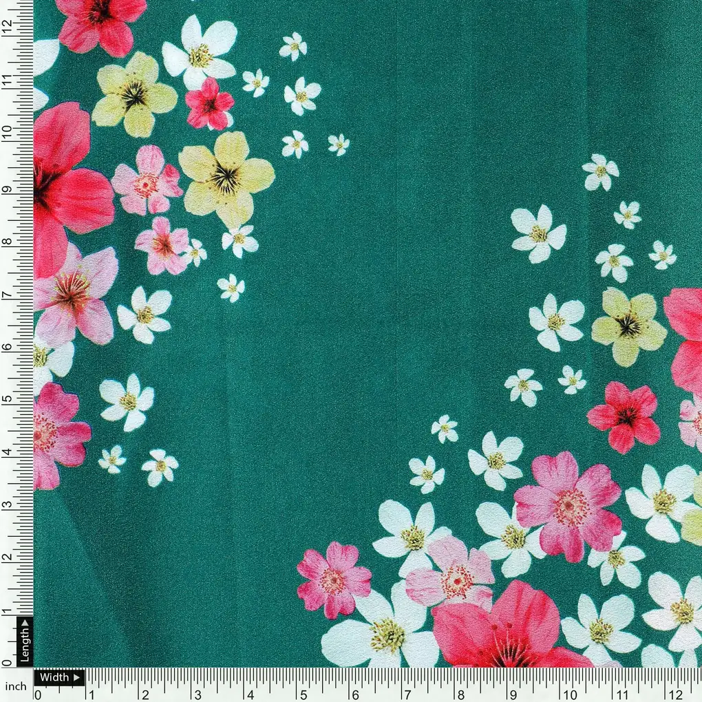 Hawaiian Tiny Colourful Chintz Digital Printed Fabric - Crepe - Image 4