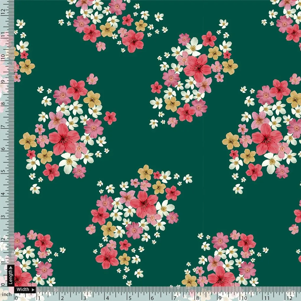 Hawaiian Tiny Colourful Chintz Digital Printed Fabric - Weightless - Image 4