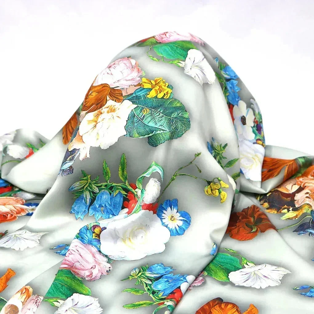 High Quality Multicolor Floral Digitally Printed Fabrics - Image 3