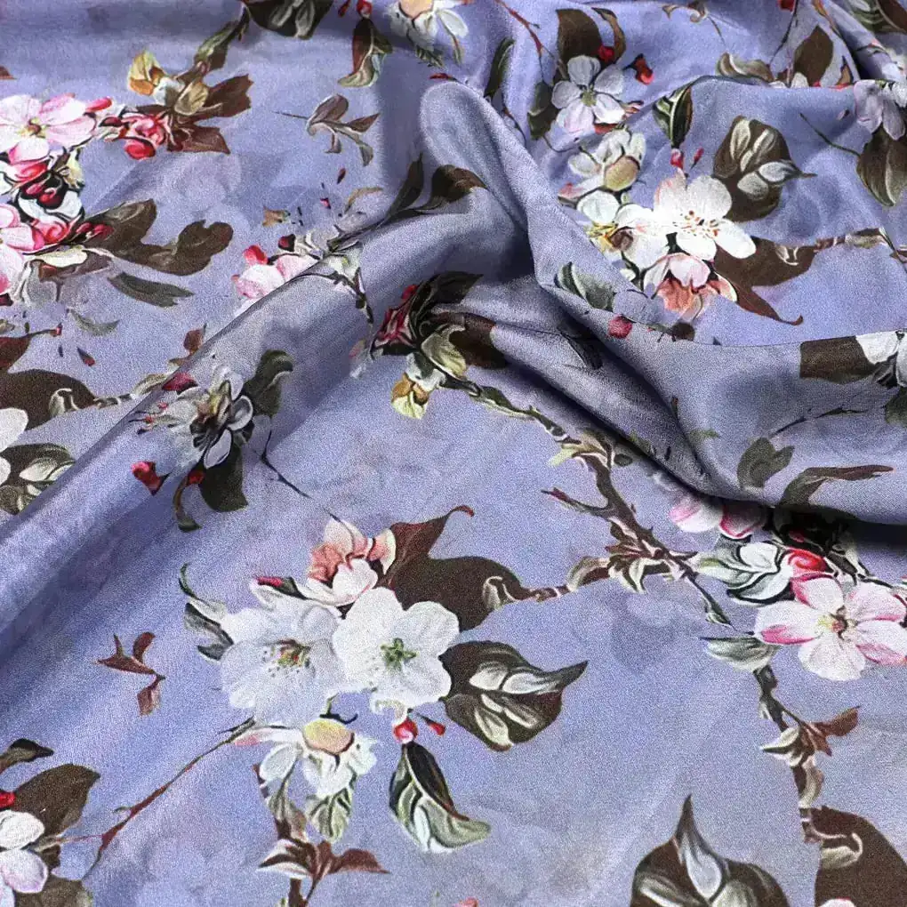 High Quality Multicolor Floral Pattern Digitally Printed Fabrics - Image 3