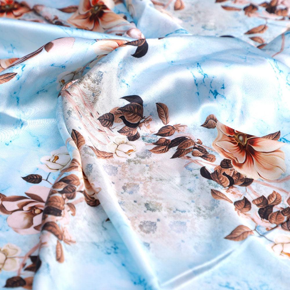 High Quality Multicolor Floral Rama Base Digitally Printed Fabrics - Image 3