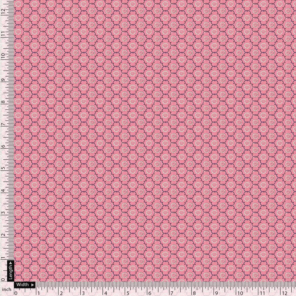 Hot Pink Summer Quatrefoil Digital Printed Fabric - Image 4