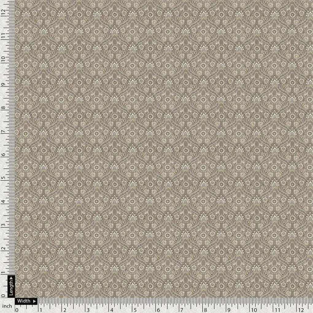Hot Summer Gardening Ogee Leaves And Flower Digital Printed Fabric - Image 4