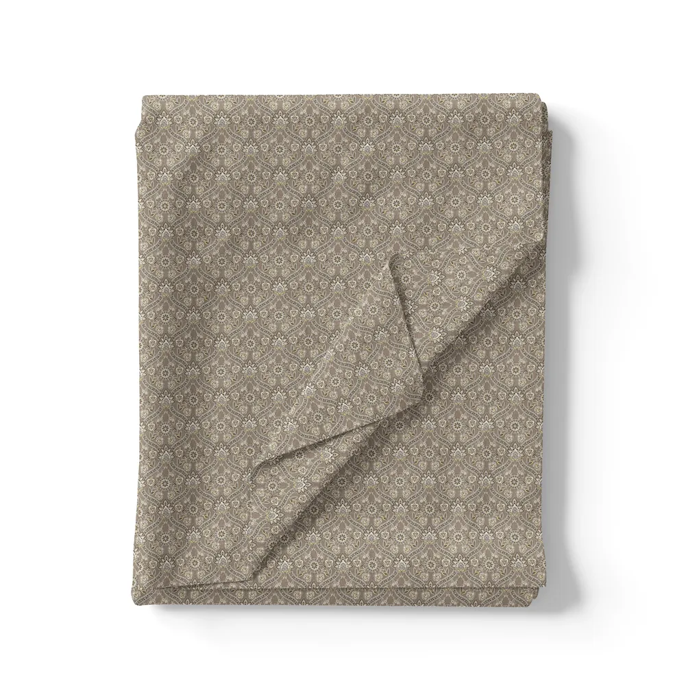 Hot Summer Gardening Ogee Leaves And Flower Digital Printed Fabric - Pure Georgette - Image 3