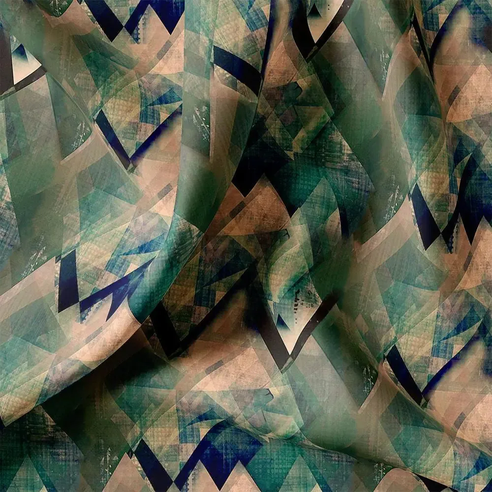 Houndstooth Pattern Digital Printed Fabric - Image 3