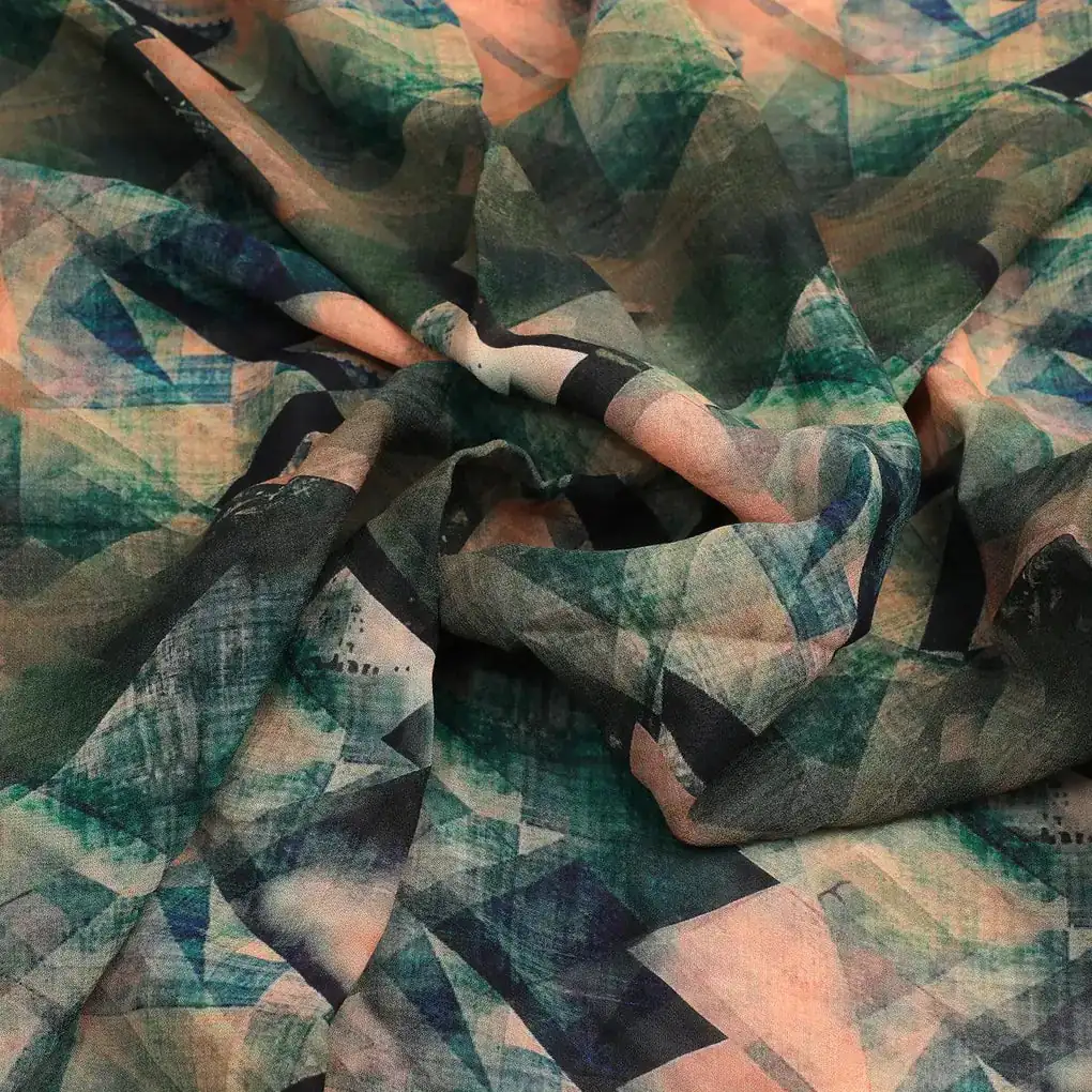 Houndstooth Pattern Digital Printed Fabric - Image 3