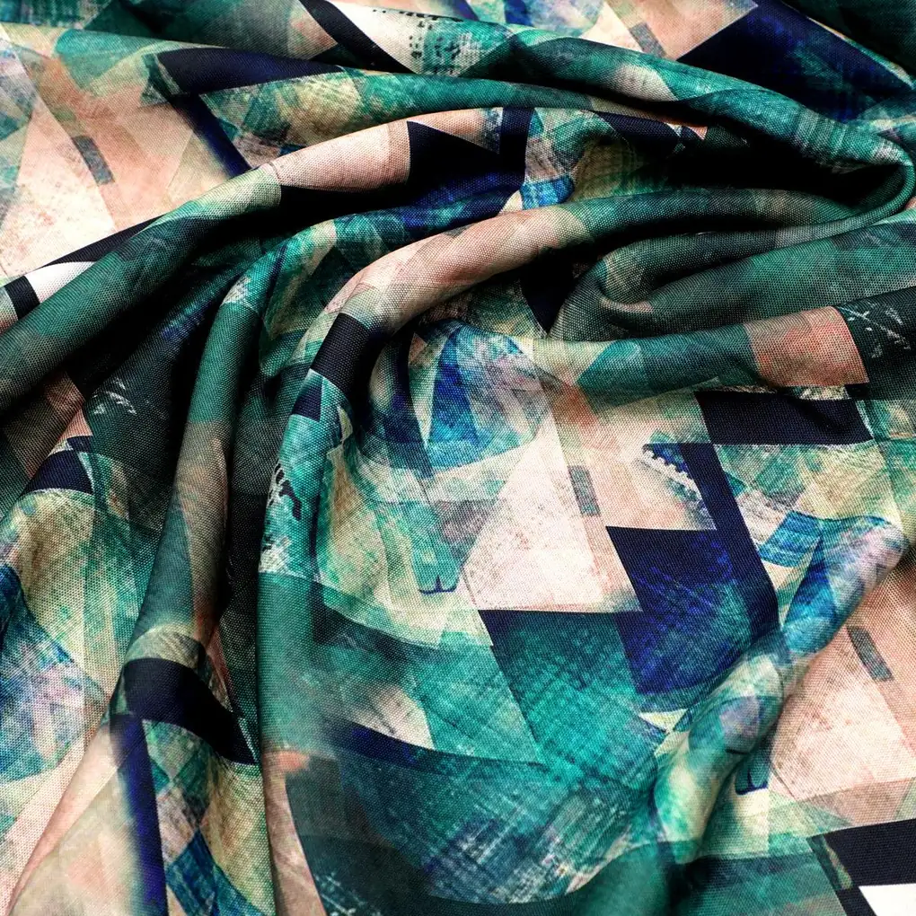 Houndstooth Pattern Digital Printed Fabric - Image 2