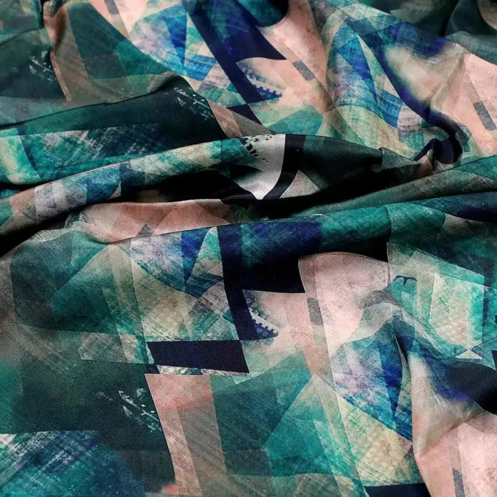 Houndstooth Pattern Digital Printed Fabric - Image 3