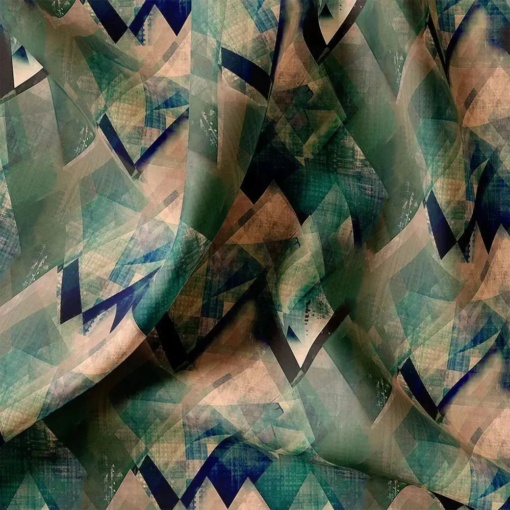 Houndstooth Pattern Digital Printed Fabric - Image 3