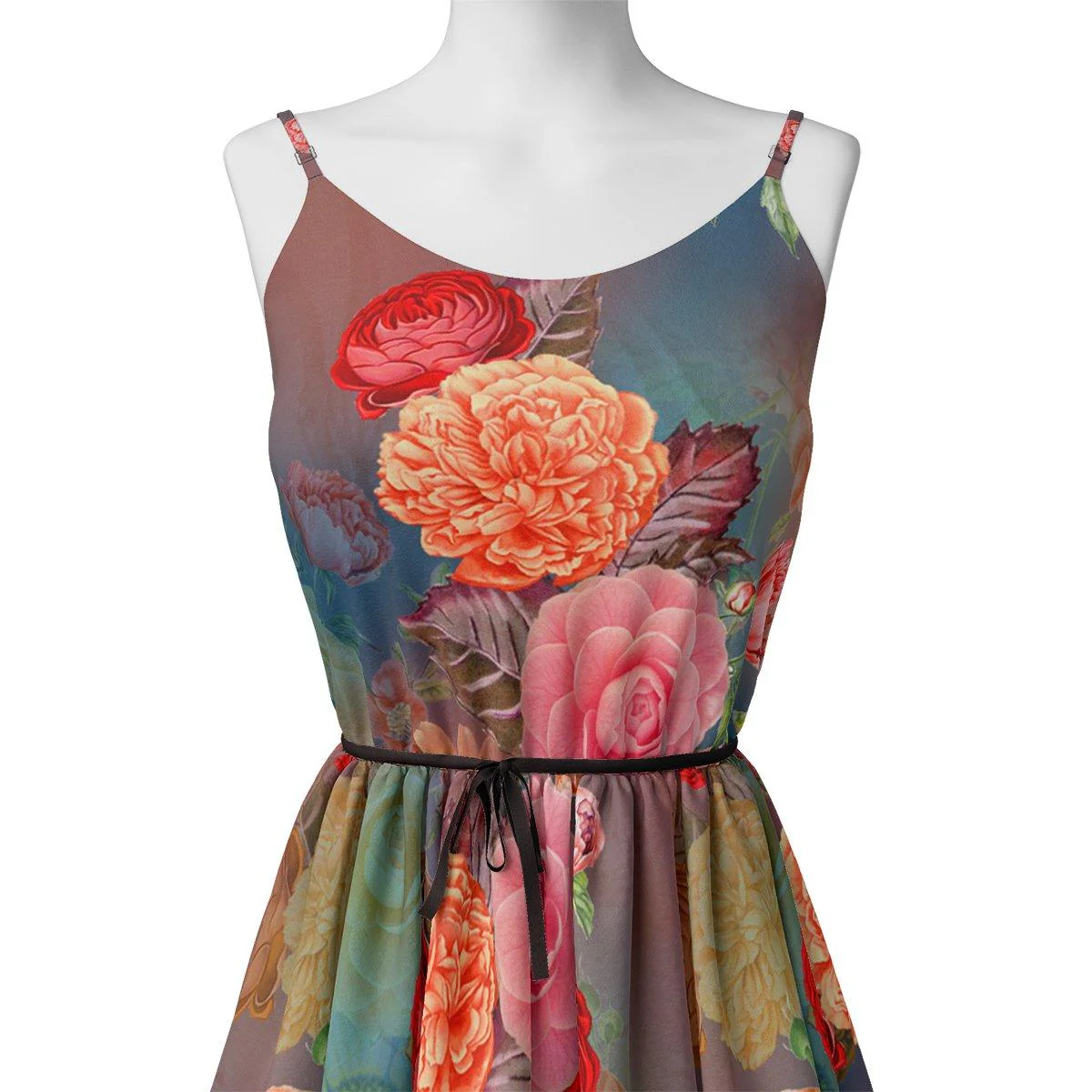 Huge Realistic Flowers Digital Printed Fabric - Image 2