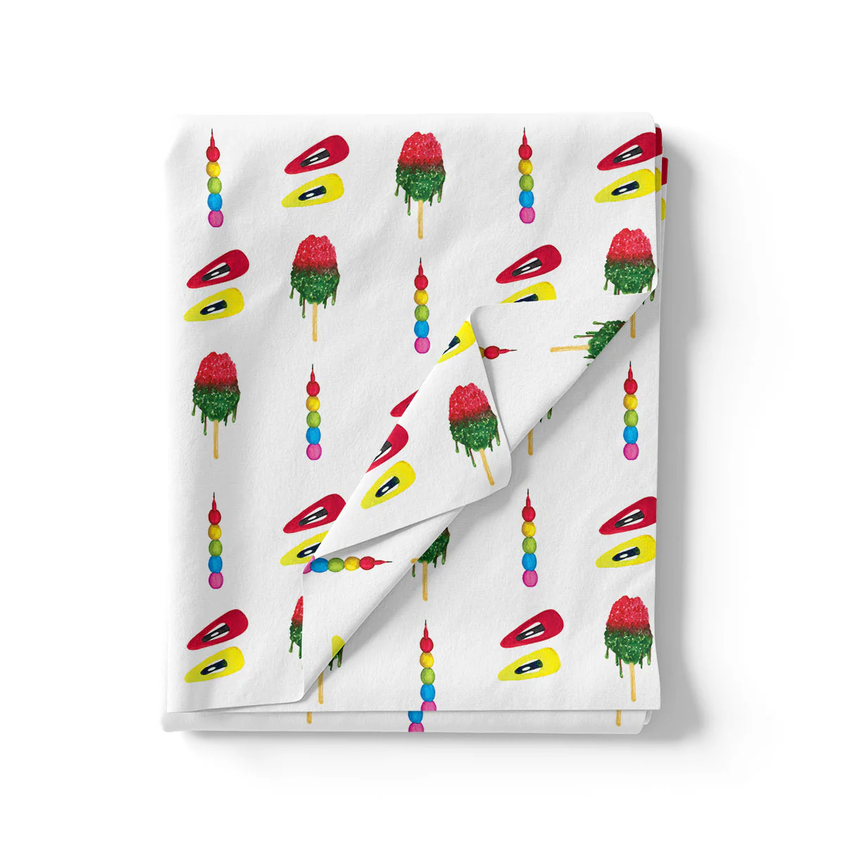 Ice candy kids quirky muslin digital printed fabric - Image 2