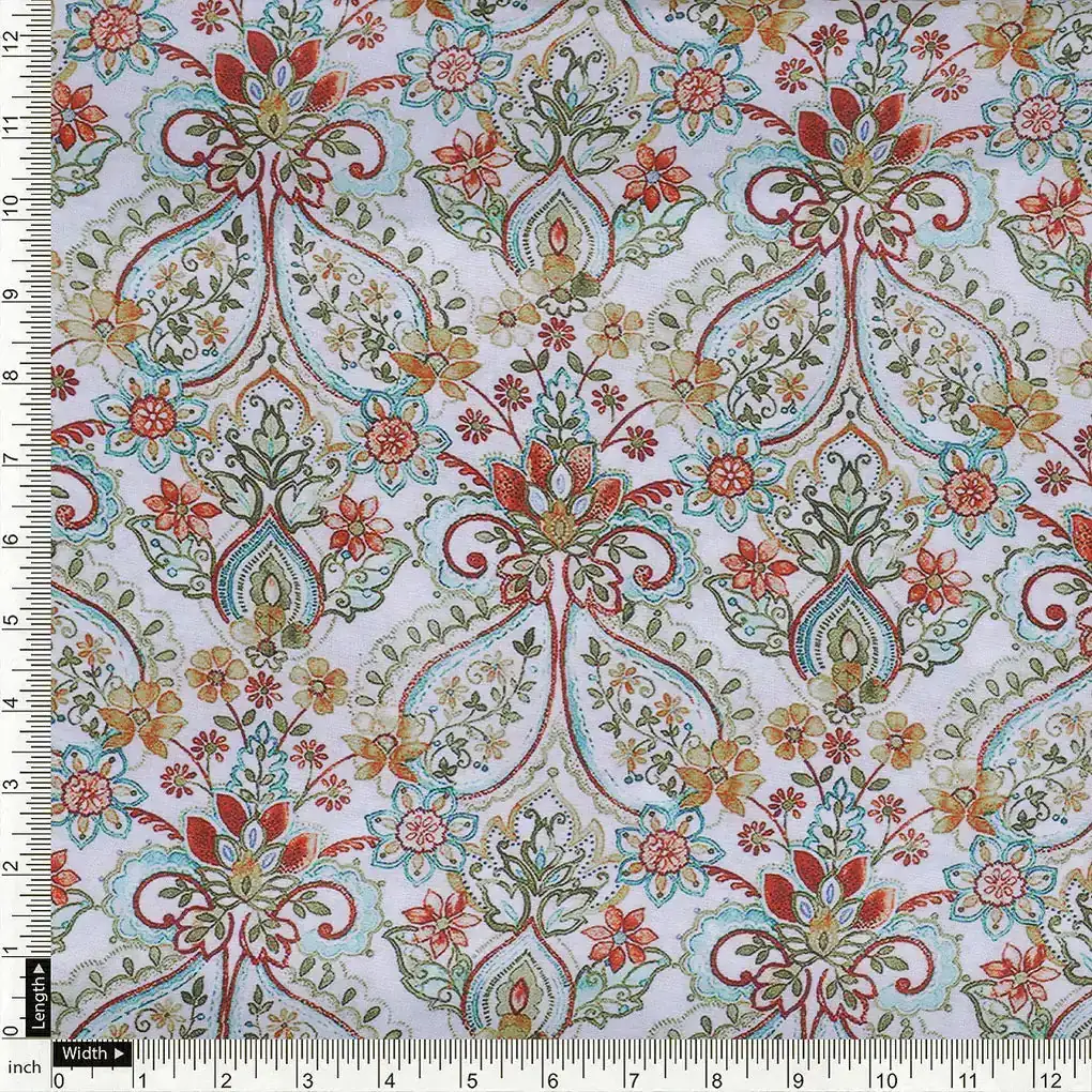 Indian Traditional Motif Digital Printed Fabric - Image 4
