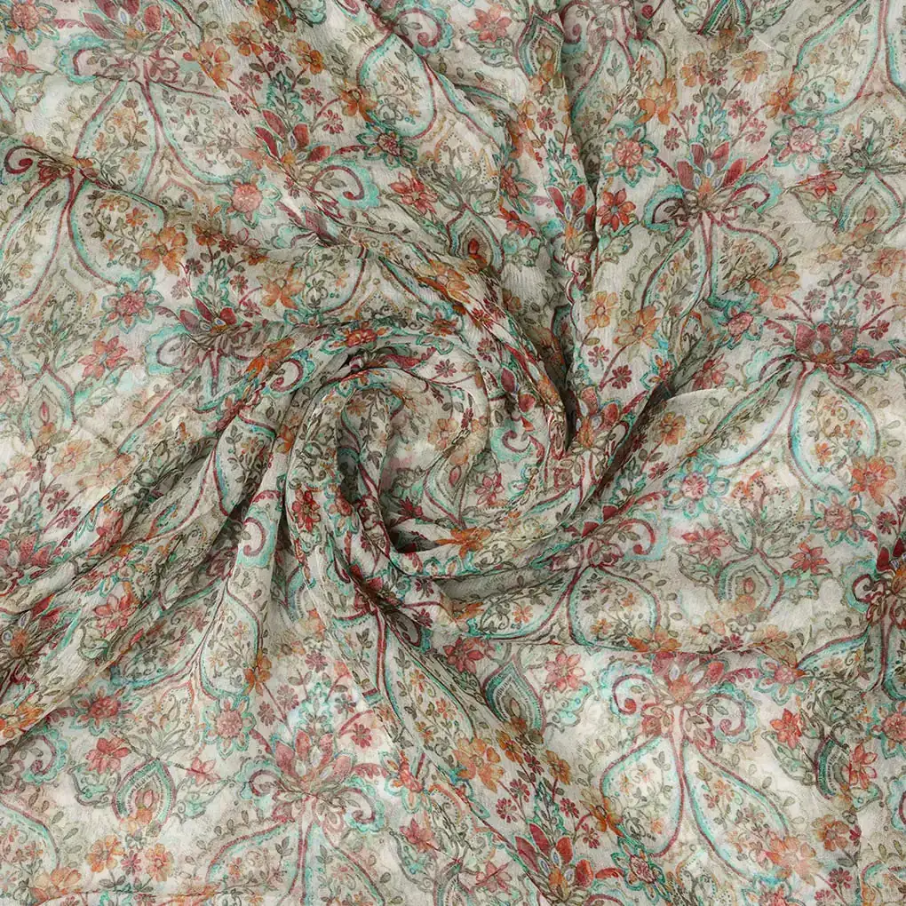 Indian Traditional Motif Digital Printed Fabric - Image 2
