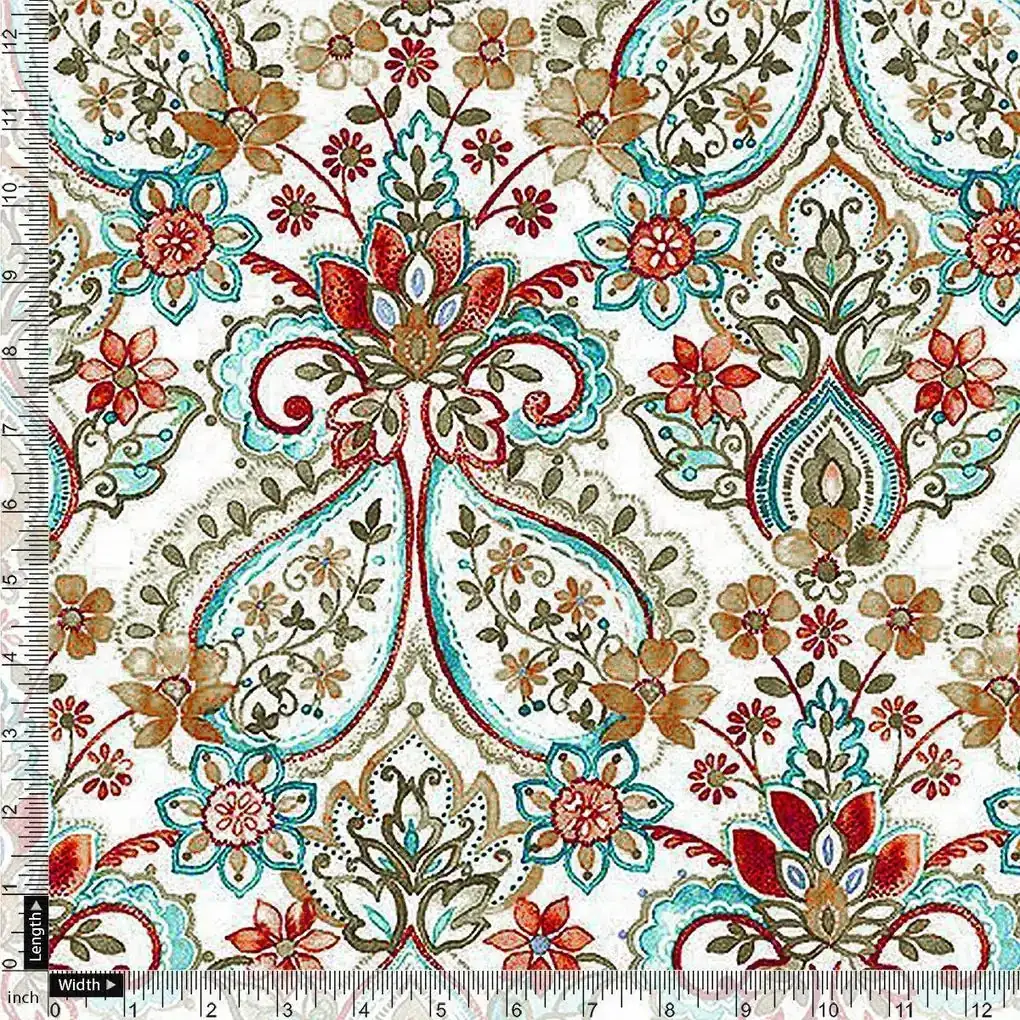 Indian Traditional Motif Digital Printed Fabric - Image 4