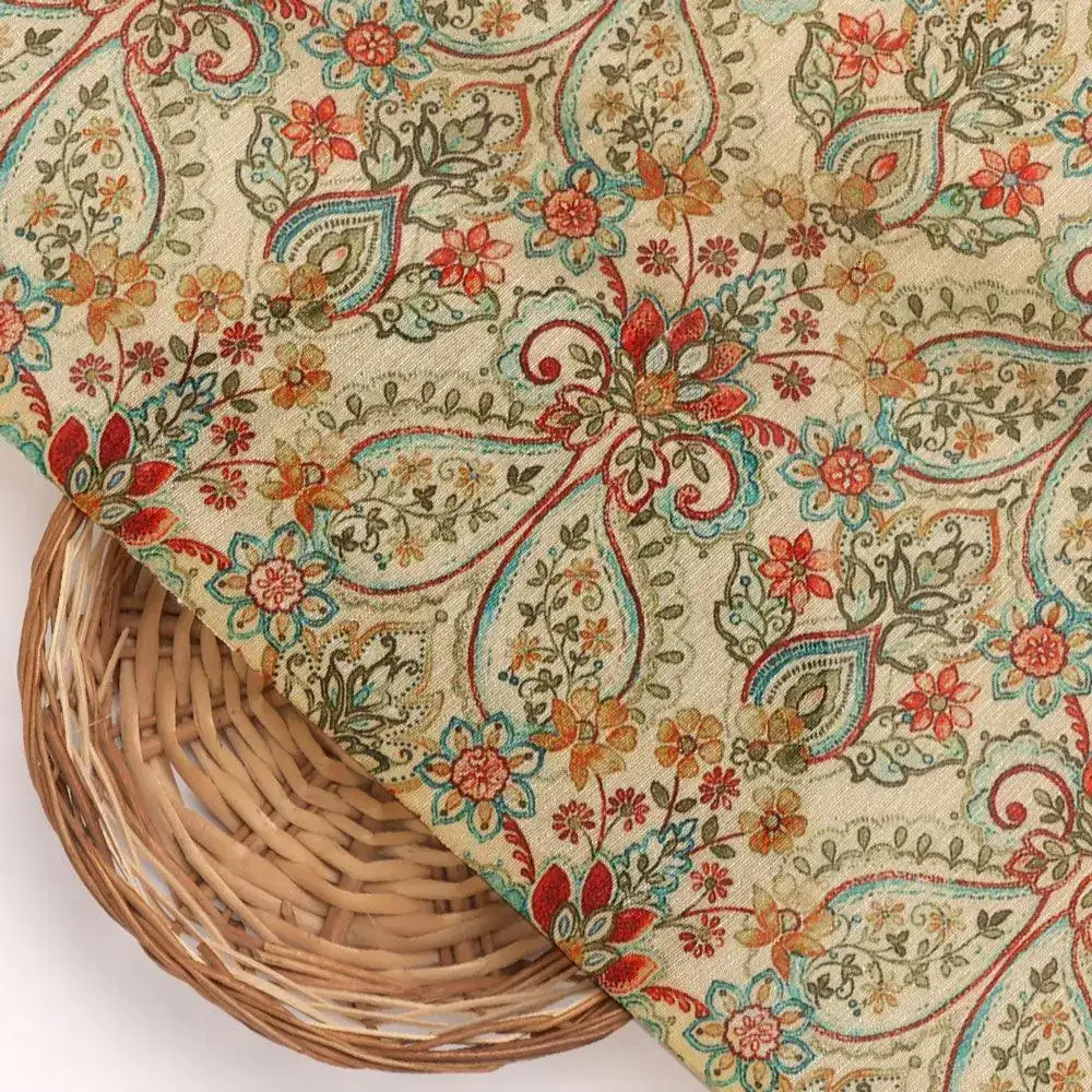 Indian Traditional Motif Digital Printed Fabric - Image 2