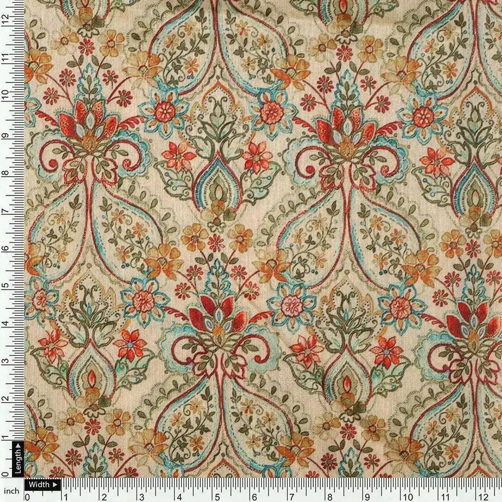 Indian Traditional Motif Digital Printed Fabric - Image 4